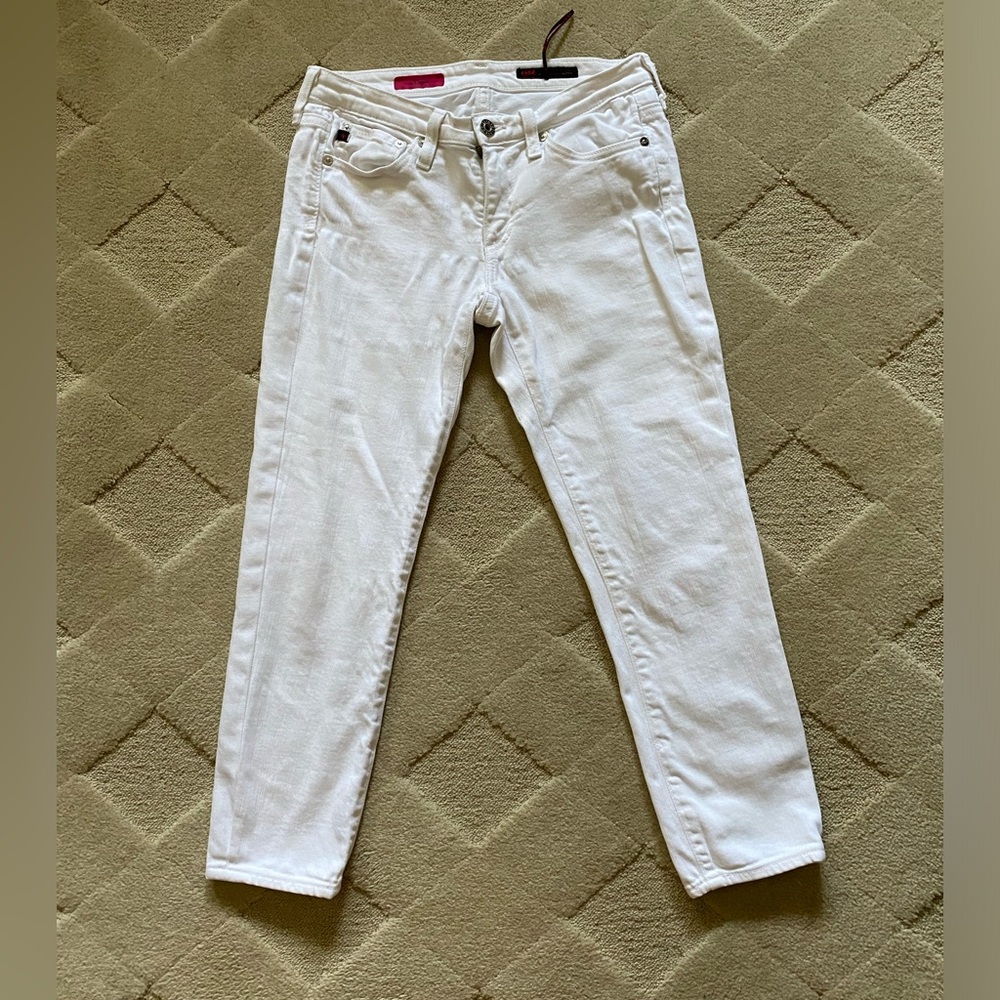 AGdenim Capri white denim pants